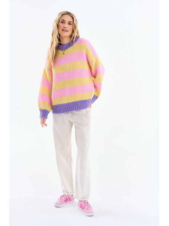 NAOKO NAOKO Sweter Lemon Sorbet Żółty Oversize