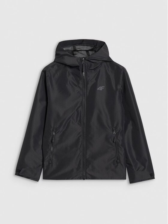4F 4F Prechodná bunda 4FJWSS25TTJAU0741-20S Čierna Regular Fit