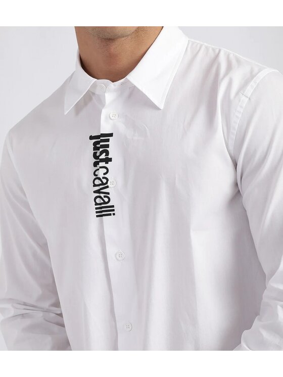 Just Cavalli Just Cavalli Koszula 74OBLYS2 74MM201 Biały Regular Fit
