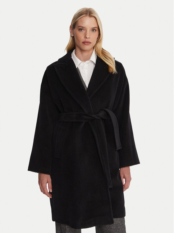 Marella Marella Palton de lână Scherzo 2523016102 Negru Regular Fit