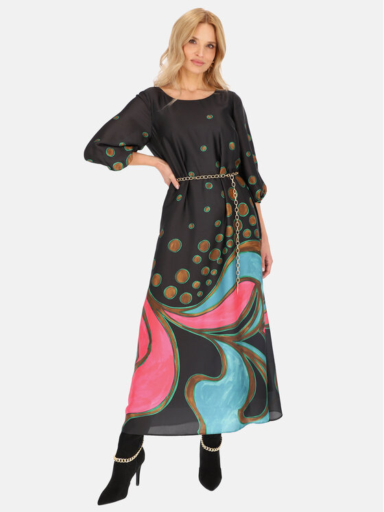 L’AF L’AF Sukienka codzienna Loretta Czarny Regular Fit