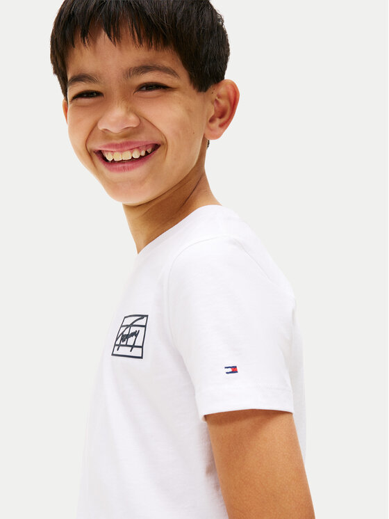 Tommy Hilfiger Tommy Hilfiger T-shirt Varsity Print KB0KB09932 Bijela Regular Fit