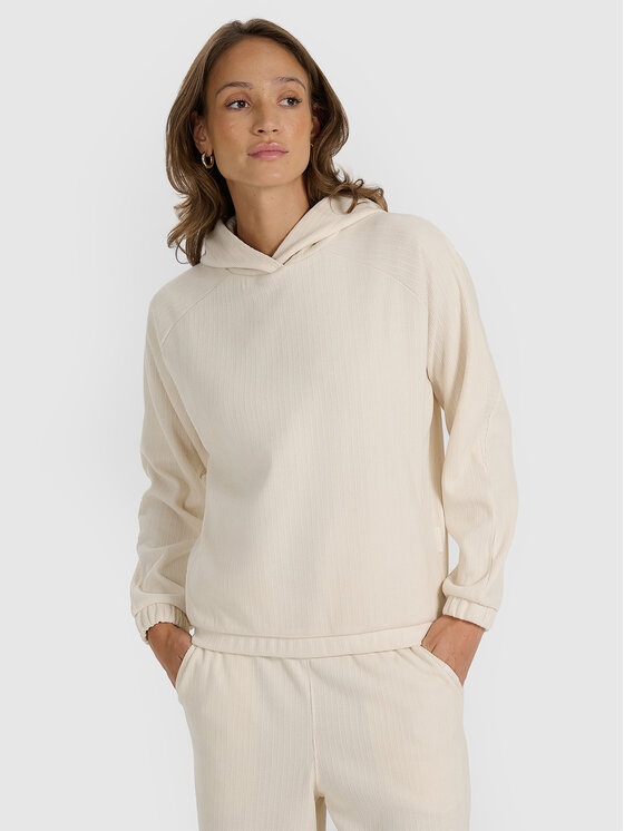 4F 4F Bluza CORDED FLOW Biały Regular Fit