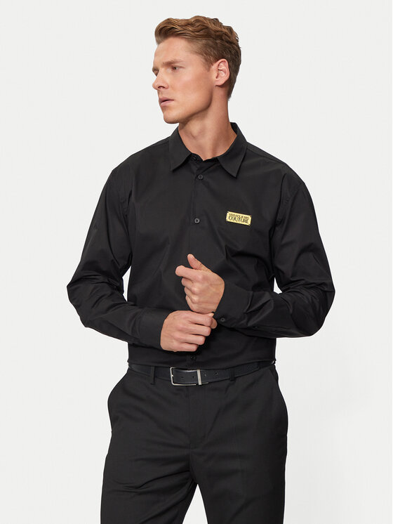 Męska Koszula Versace Jeans Couture, Rozmiar 54, Czarna, 77GALYR1