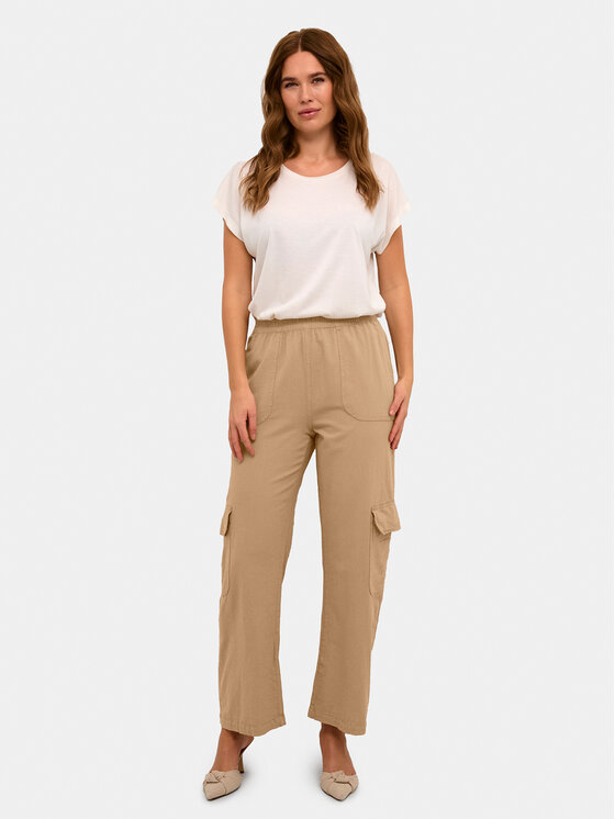 Kaffe Kaffe Szövet nadrág Naya 10508358 Bézs Regular Fit