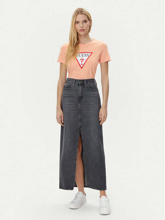 Guess Guess T-krekls W1YI1B I3Z14 Koraļļu Regular Fit