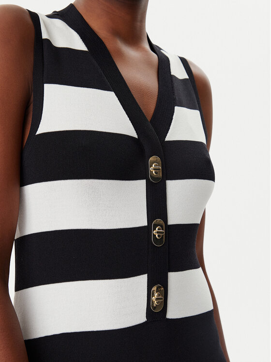 LOLA CASADEMUNT LOLA CASADEMUNT Úpletové šaty LS2516001 Černá Slim Fit