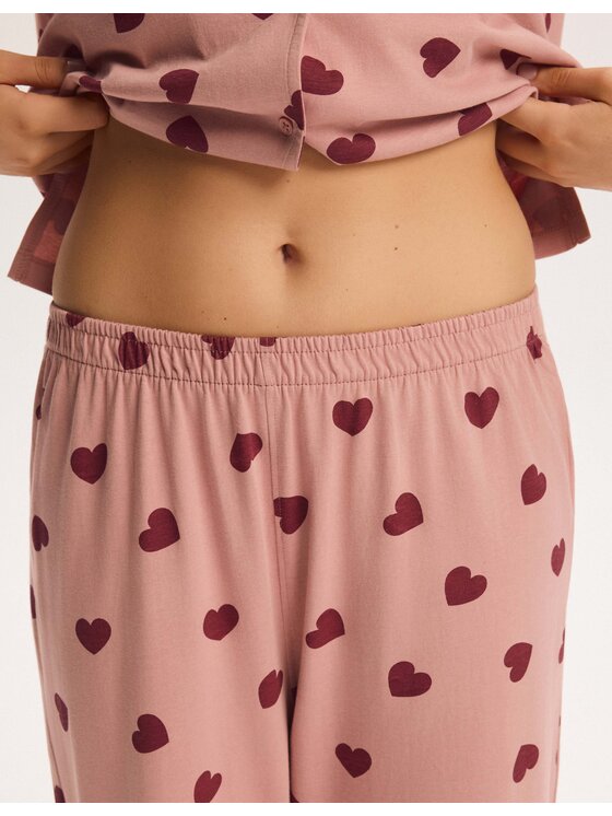 Esotiq Esotiq Piżama 46258 Różowy Regular Fit