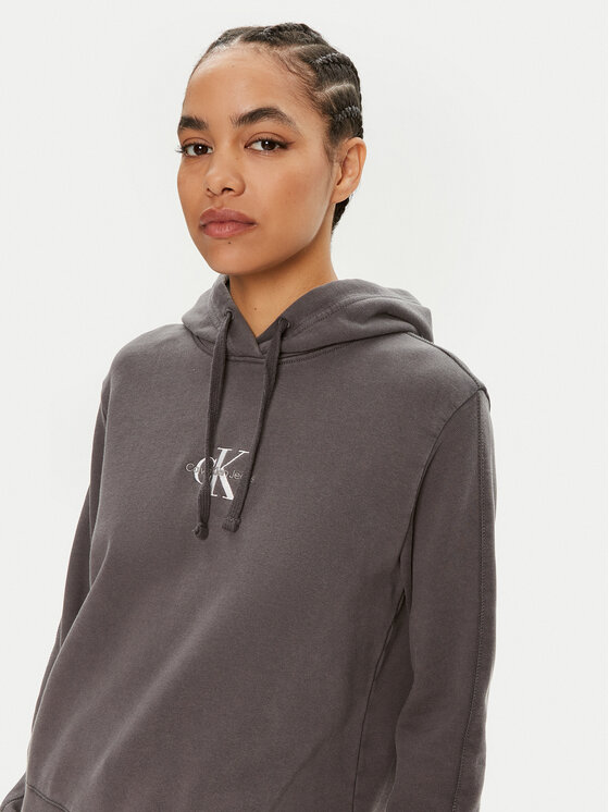 Calvin Klein Jeans Calvin Klein Jeans Pulóver Monologo J20J223534 Szürke Regular Fit