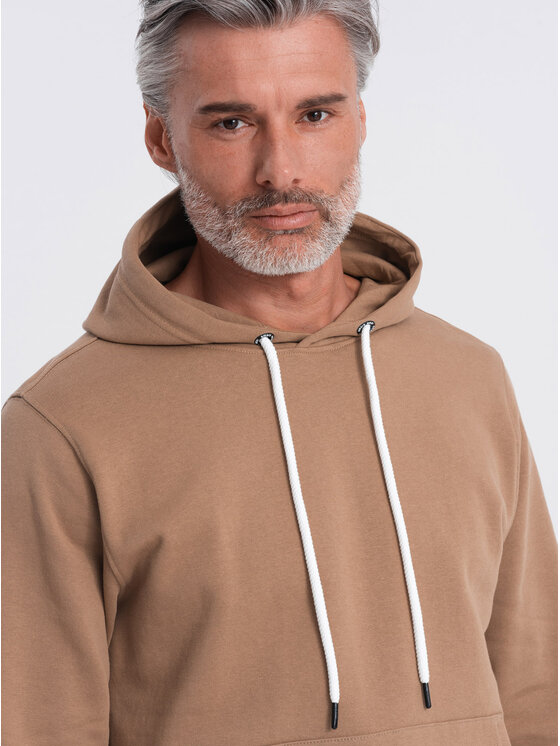 Ombre Ombre Mikina OM-SSBN-0177 Hnědá Classic Fit