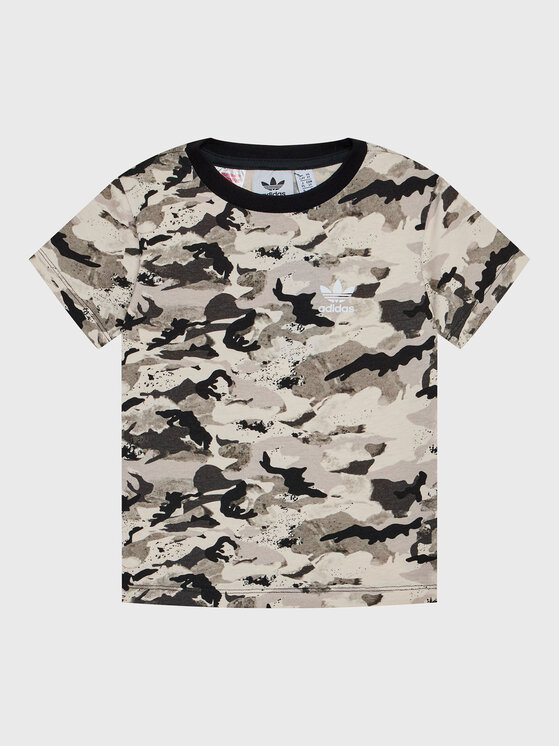 adidas adidas T-shirt Allover HK0276 Bež Regular Fit