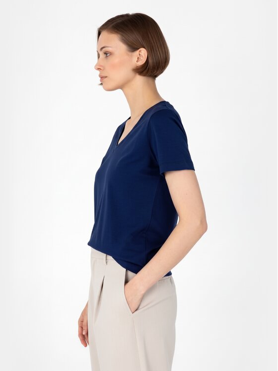 BASICLO BASICLO T-Shirt BSL-005-40 Granatowy Regular Fit