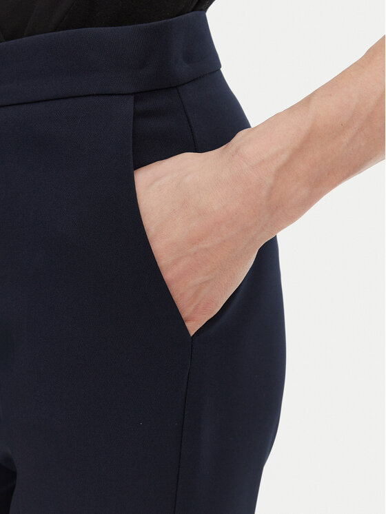 Maryley Maryley Kalhoty z materiálu 25EB587/43VA Tmavomodrá Regular Fit