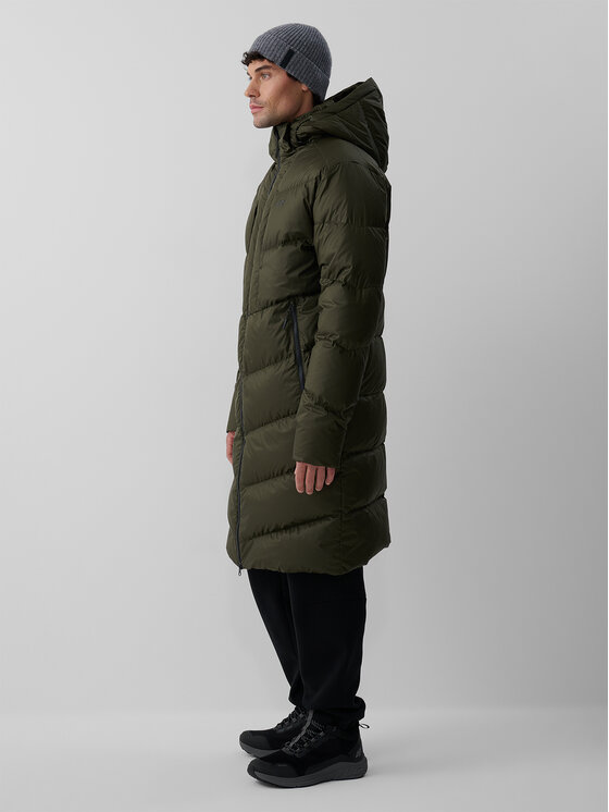 4F 4F Kurtka puchowa CITY JACKETS Khaki Regular Fit
