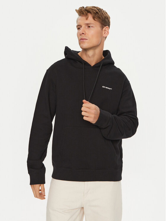 Off-White Mikina OMBB097F22FLE0151001 Čierna Regular Fit