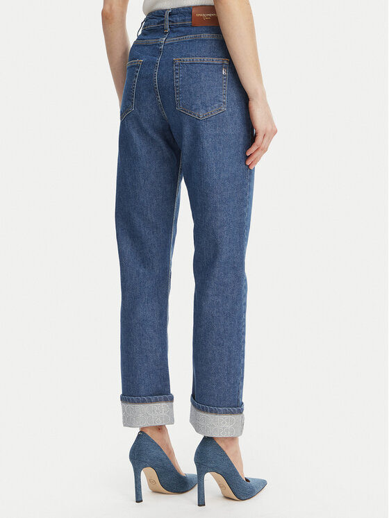 Rinascimento Rinascimento Jeansy CFC0127857003 Niebieski Straight Leg