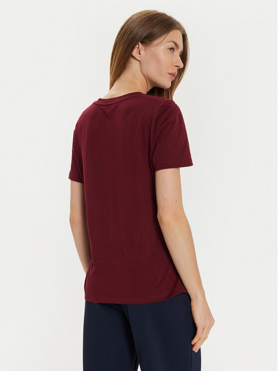 Tommy Hilfiger Tommy Hilfiger T-särk WW0WW40276 Bordoopunane Regular Fit