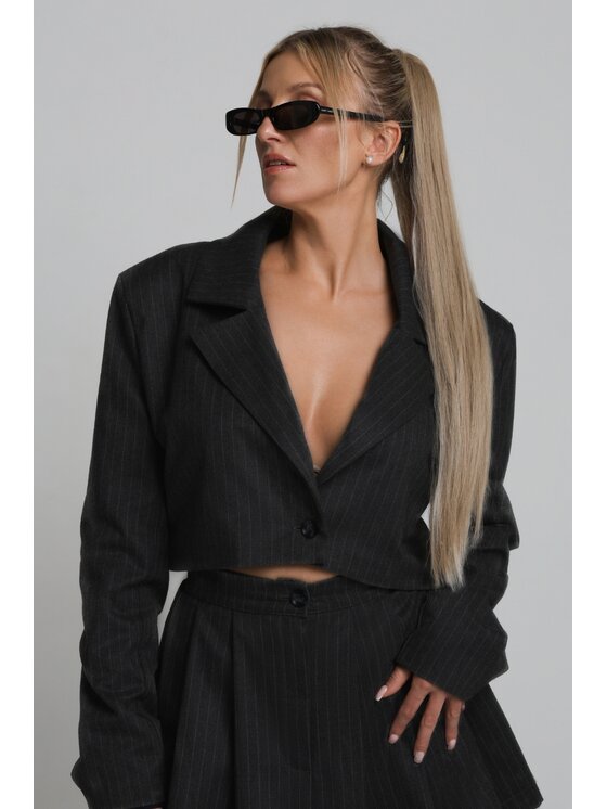 Chiara Wear Chiara Wear Marynarka OVERSIZE Szary Oversize