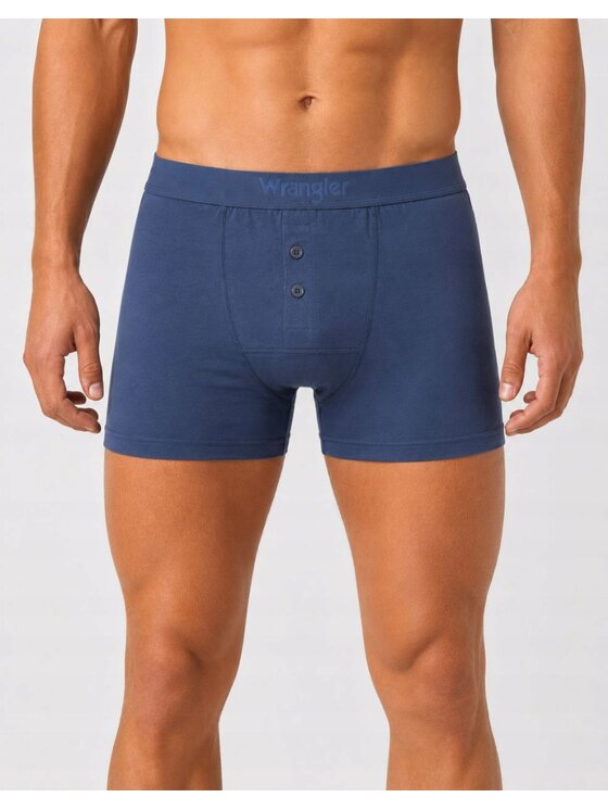 Wrangler Wrangler Bokserki Camm 3 Pack Cotton Elastane Button Fly Trunks Kolorowy