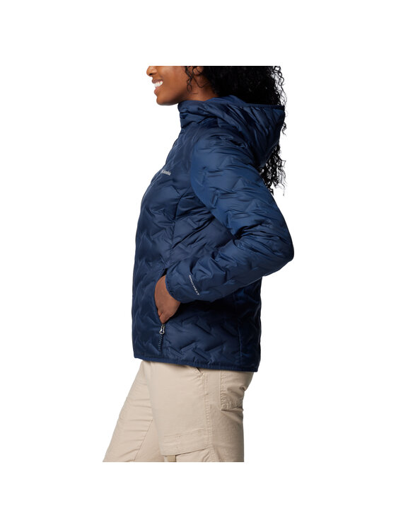 Columbia Columbia Kurtka przejściowa Columbia Delta Ridge II Down Hooded Jacket Granatowy Regular Fit