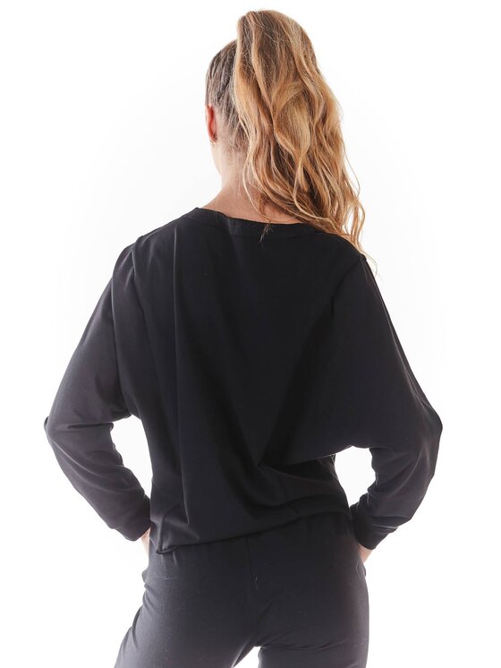 Infinite You Infinite You Bluzka M234 Czarny Basic Fit