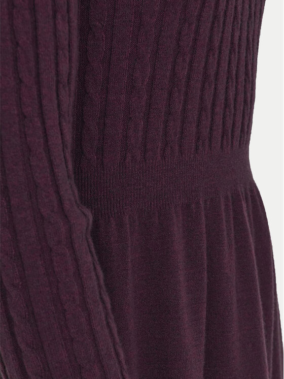 ONLY ONLY Sukienka dzianinowa 15306551 Bordowy Regular Fit