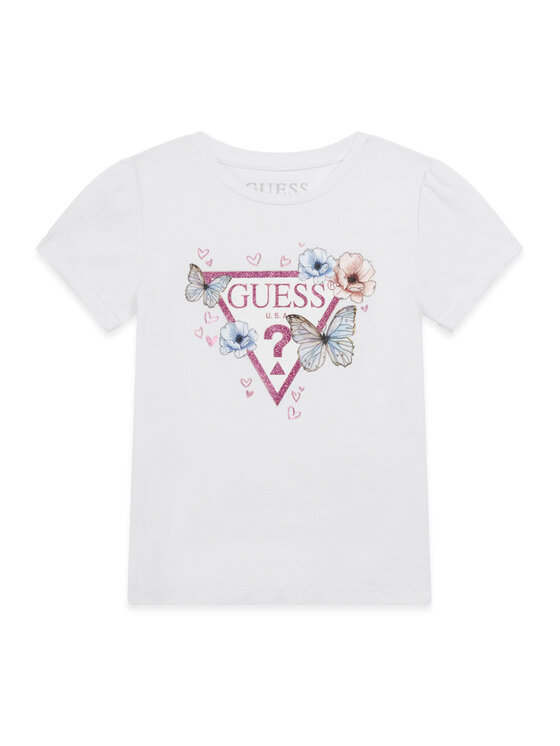 Guess Guess Komplektas: marškinėliai ir sijonas K6RG07 K6YW0 Balta Regular Fit