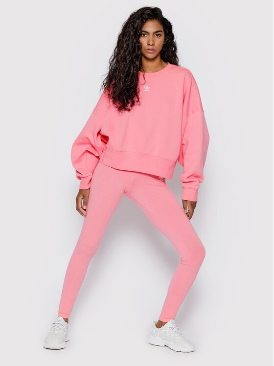adidas adidas Majica dugih rukava adicolor Essentials HJ7870 Ružičasta Relaxed Fit