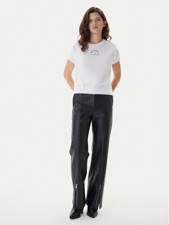 KARL LAGERFELD KARL LAGERFELD Tricou B1W17032 Alb Relaxed Fit