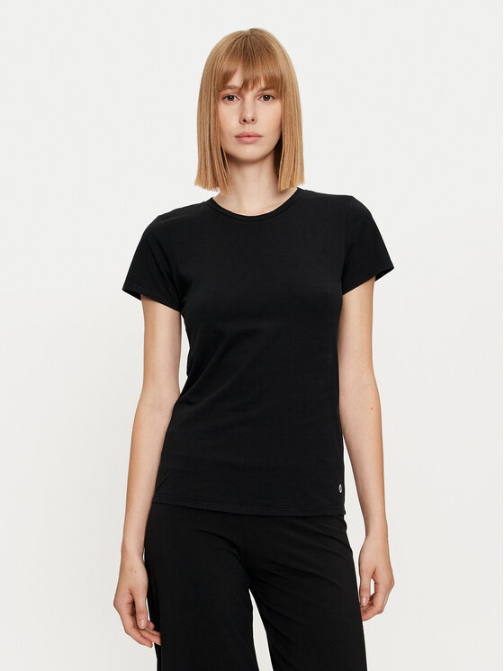 Deha Deha Tričko A00150 Čierna Regular Fit