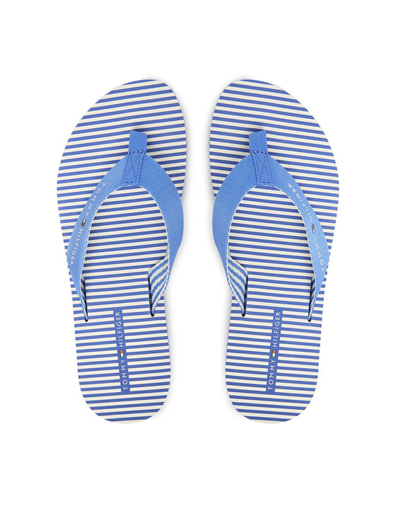 Tommy Hilfiger Tommy Hilfiger Japonki Th Ithaca Stripe Summer Sandal FW0FW09192 Niebieski