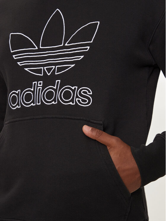 adidas Sweatshirt adicolor Outline Trefoil IU2373 Schwarz Loose Fit Modivo
