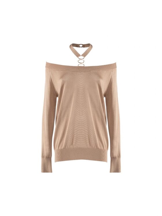 NENETTE NENETTE Sweter meringhe Beżowy Regular Fit