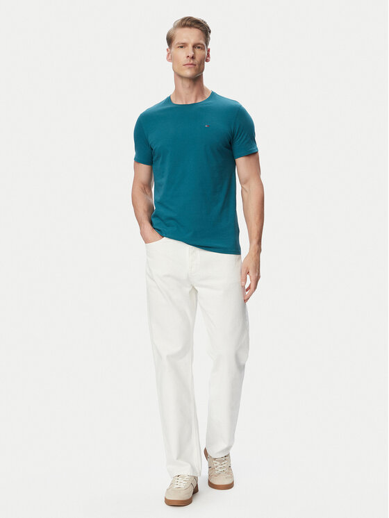 Tommy Jeans Tommy Jeans T-shirt DM0DM04411 Tamno zelena Slim Fit