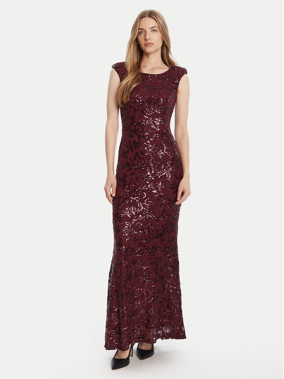 Rinascimento Rinascimento Abendkleid CFC0125132003 Dunkelrot Slim Fit