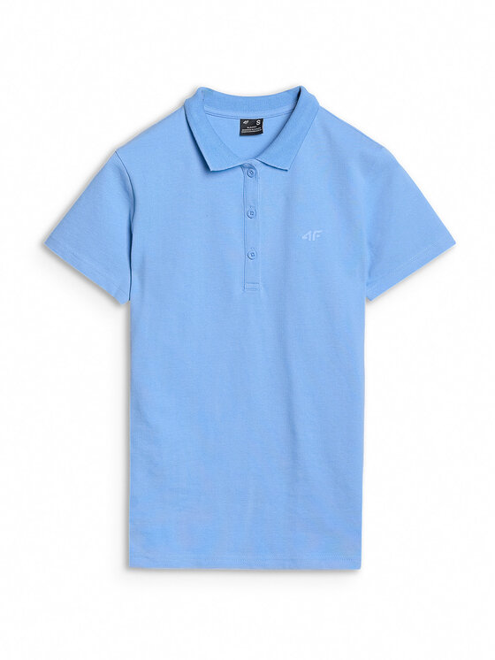 4F 4F Polo NOS Niebieski Slim Fit