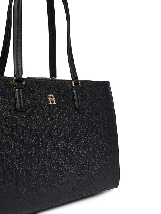 Tommy Hilfiger Tommy Hilfiger Táska Th Daily Tote Mono AW0AW18417 Fekete