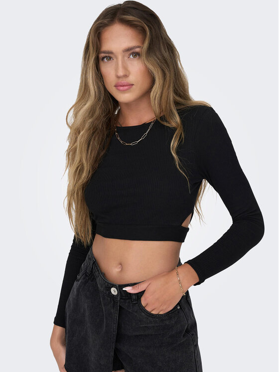 ONLY Blúzka 15293922 Čierna Slim Fit