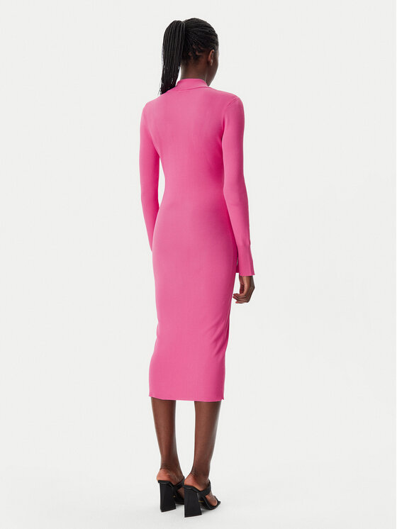 Patrizia Pepe Patrizia Pepe Pletena obleka 8A1491/K078-R846 Roza Slim Fit