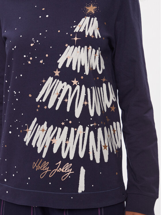 Triumph Triumph Piżama Winter Moments PK X 10216527 Granatowy Regular Fit