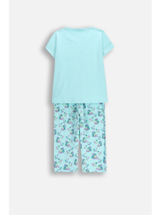 Coccodrillo Coccodrillo Piżama WC6448209PJS-013 Turkusowy Regular Fit