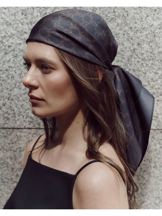 MARI PRETI MARI PRETI Foulard MONOGRAM M Marrone