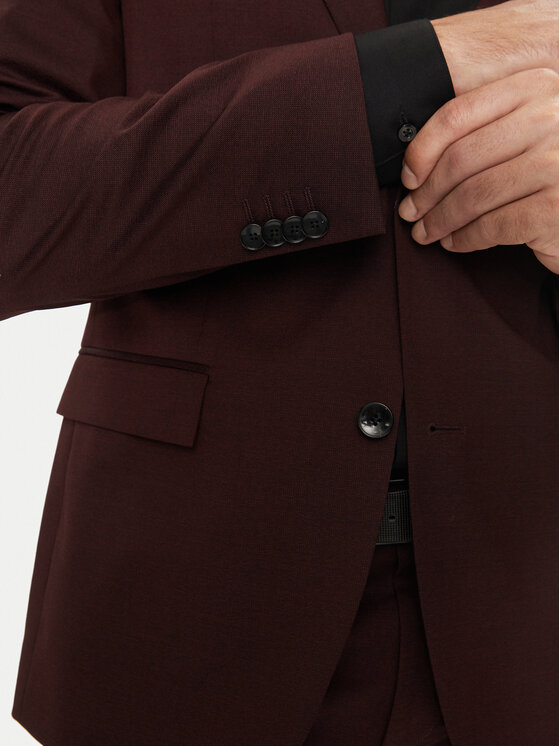 BOSS Boss Garnitur H-Houston 50518120 Bordowy Slim Fit