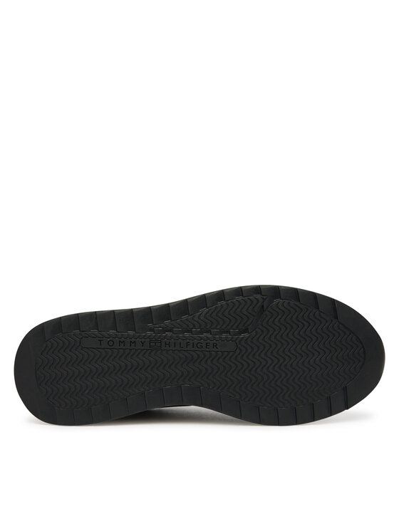 Tommy Hilfiger Tommy Hilfiger Sneakersy Monogram Mix Material Runner FW0FW09267 Čierna
