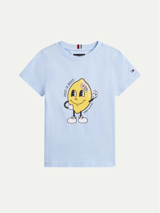 Tommy Hilfiger Tommy Hilfiger T-Shirt KB0KB10274 Niebieski jasny Regular Fit
