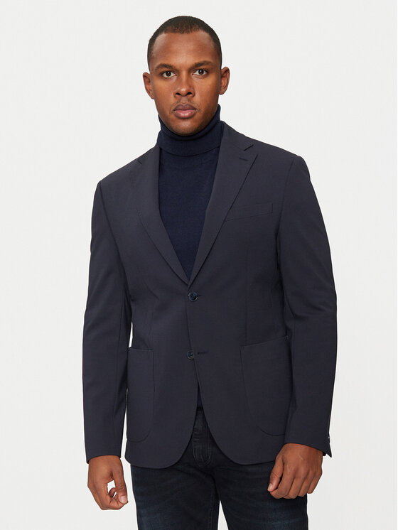 Hechter Paris Hechter Paris Švarkas 15885 142155 Tamsiai mėlyna Regular Fit