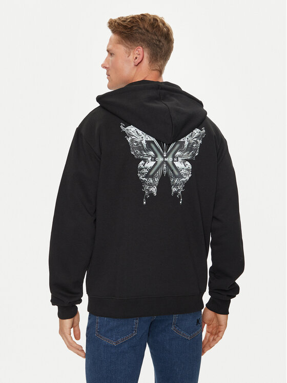 Richmond X Richmond X Sweatshirt Claretti UMA24147FE Schwarz Regular Fit