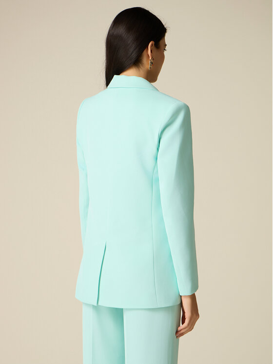 Oltre Oltre Giacca di transizione Q814R004612N005 Turchese Slim Fit