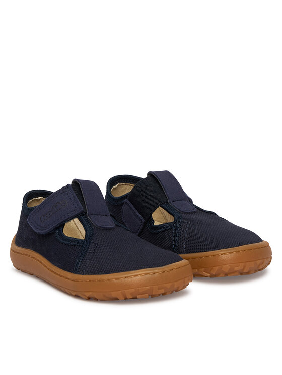 Froddo Froddo Bačkory Barefoot Canvas T-Bar G1700439 M Tmavomodrá