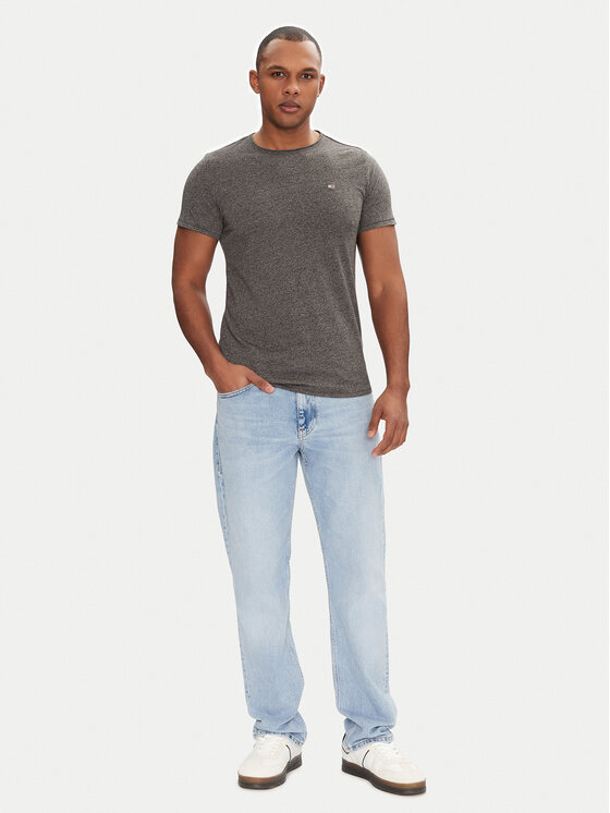 Tommy Jeans Tommy Jeans T-Shirt Jaspe DM0DM09586 Szary Slim Fit